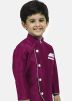 Magenta Kids Solid Readymade Dhoti Kurta Set