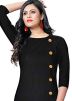 Black Buttoned Up Readymade Slit Kurta Bottom