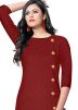 Maroon Buttoned Up Readymade Kurta Bottom