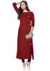 Maroon Buttoned Up Readymade Kurta Bottom