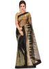 Black Sequins Embellished Heavy Border Net Saree
