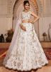 Off White Tissue Lehenga Choli In Sequins Work