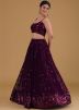 Purple Sequin Work Lehenga Choli