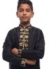 Black Patch Work Kids Readymade Kurta Pajama