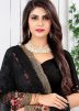 Black Heavy Border Saree In Net