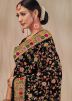 Black Embroidered Georgette Saree