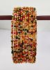 Multicolor Beaded Bangle Set