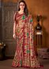 Multicolor Printed Saree With Crape Blouse