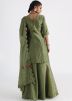 Green Chanderi Palazzo Suit Set