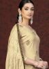 Beige Bead Work Palazzo Suit Set