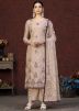 Purple Chanderi Palazzo Suit Set