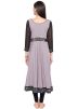 Grey Crepe Readymade Flared Long Kurta