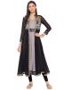 Readymade Grey Jacket Style Long Kurta