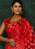 Red Woven Border Silk Saree