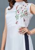 White Side Slit Readymade Long Kurta