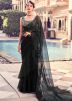Black Party Wear Ruffle Saree