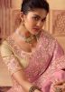 Pink Heavy Border Saree & Blouse
