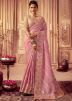 Pink Heavy Border Saree & Blouse
