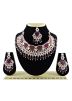 Maroon Stone Work Necklace Set