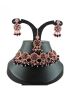 Maroon Stone Studded Necklace Set