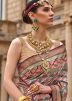 Multicolor Art Silk Saree In Printed Work