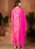Pink Printed Pant Suit Set