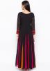 Multicolor Embroidered Flared Readymade Dress
