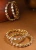 Golden Kundan Studded Bangle Set