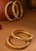 Golden Embossed Work Bangle Set