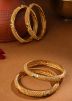 Golden Embossed Work Bangle Set
