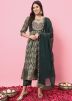 Green Printed Readymade Pant Suit Set
