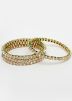 Golden Kundan Studded Bangle Set