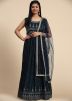 Blue Handwork Anarkali Suit Set