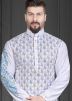 Off White Paisley Printed Kurta With Salwar