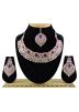 Purple Kundan Studded Necklace Set