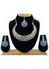 Light Blue Stone Studded Necklace Set 