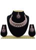 Stone Studded Necklace Set In Maroon