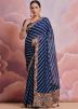Blue Leheria Printed Georgette Saree