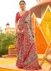 Multicolor Printed Art Silk Saree & Blouse