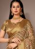 Beige Art Silk Printed Saree