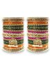 Multicolor Stone Studded Bangle Set