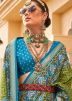 Green Printed Viscose Saree & Blouse