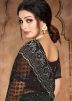 Black Embroidered Saree In Net