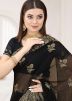 Black Zari Work Shimmer Saree