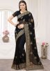 Black Zari Work Shimmer Saree