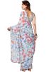 Light Blue Digital Printed Readymade SareeIn Georgette