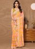 Multicolor Digital Printed Readymade SareeIn Georgette
