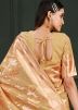 Light Brown Saree In Woven Work