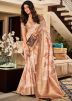 Light Peach Digital Printed Saree