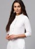 Readymade White Rayon Long Kurta
